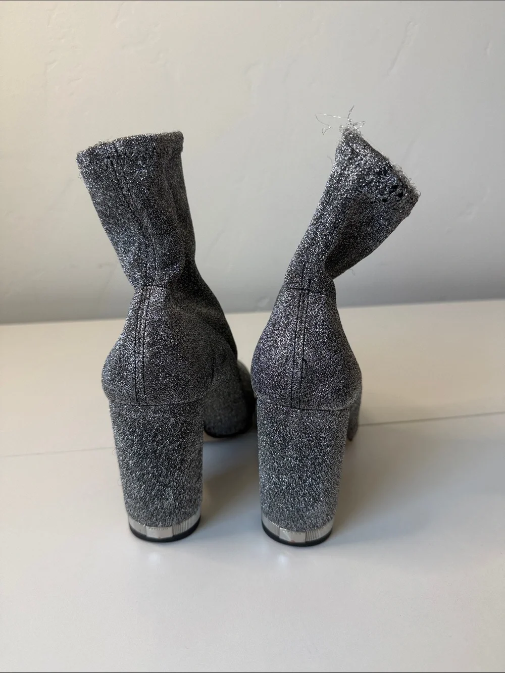 Michael Kors Sparkle Knit Ankle Boots - Silver